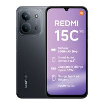 Smartphone XIAOMI Redmi 15C 256Go 5G Noir