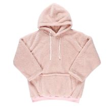 Plaid sweat capuche rose 