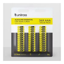 Lot de 36 piles LR03 AAA UNIROSS