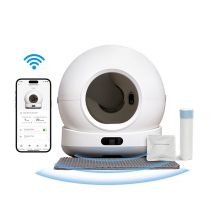 Litière auto nettoyante PAWZZ 72L avec caméra