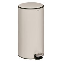 Poubelle 30L pédale métal coloris écru