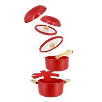 Batterie MENASTYL SUPERBALL 8 pièces rouge