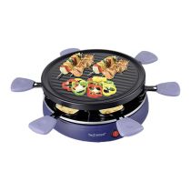 Raclette TECHWOOD 6 personnes - poelons avec manche violet