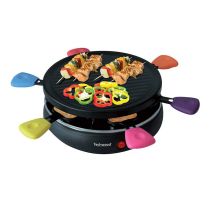 Raclette TECHWOOD 6 personnes- poelons avec manches coloré