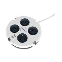 Multiprise QUARX 4 prises avec interrupteur + 2 USB