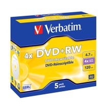 DVD VERBATIM Pack 5 DVD+RW JC