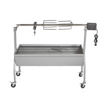 Barbecue charbon SILVER STYLE tournebroche XXL