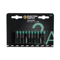 Piles ELECTRO DÉPÔT Alcaline AAA - LR03 x10
