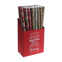 Papier cadeau 8M décor Noël 6 assortiments