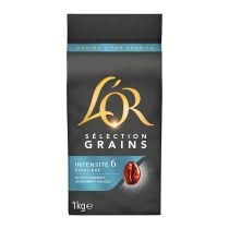 Café grains L'OR Selection grains 1kg pour broyeurs et robots café