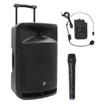 Système de haut-parleurs de sonorisation Bluetooth portable de machine de  karaoké à double microphone avec 1 et 2 microphones sans fil pour la maison  pour adultes et enfants