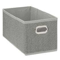 Boîte de rangement pliable gris chiné 15x31 cms