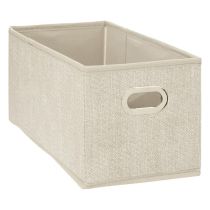 Boîte de rangement pliable beige chiné 15x31 cm