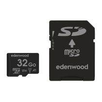 Carte Mémoire micro SD 32 Go EDENWOOD + Adaptateur – Stockage Pratique Haute Compatibilité
