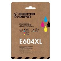 Cartouche d'encre ELECTRO DEPOT compatible EPSON E 604 XL noir et couleurs - Ananas