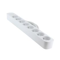 Multiprise ELECTRODEPOT 8 prises + interrupteur blanc