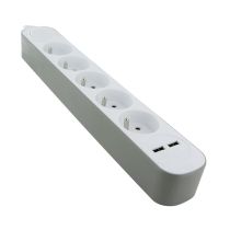 Multiprise CHACON X5 + 2 USB