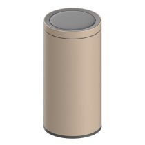 Poubelle sensor 40L métal argenté