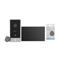 Pack Visiophone connecté EZVIZ FHD HP5 avec écran tactile + 4 badges