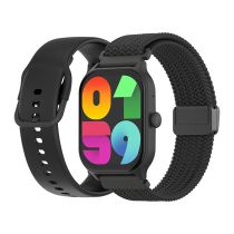 Montre connectée Echo Rainbow Mesh Noir - 2 Bracelets