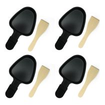 Set poêlons + spatules bois x4