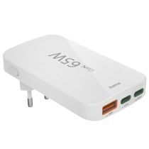 Chargeur rapide HAMA, 2 USB-C, 1 USB-A, mini-chargeur plat, PD, 65 W