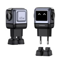 Chargeur secteur UGREEN Robot GAN 65W 3 ports rapide