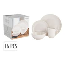 Service vaisselle 16 pièces porcelaine blanche