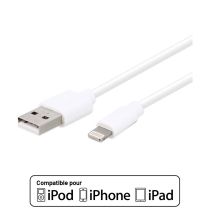 Câble Lightning / USB EDENWOOD 2,5M Blanc Certifié APPLE
