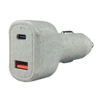 Chargeur allume cigare éco 2 ports USB-C et USB EDENWOOD 3AA 18W Gris