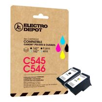 Multipack cartouches d'encres ELECTRO DEPOT compatible Canon C545/546 pack noir+couleur