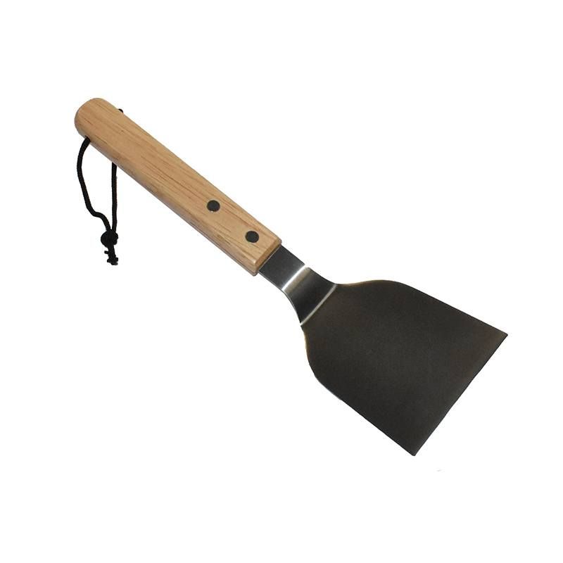 Spatule Et Grattoir Pour Plancha Et Barbecue - 2 Spatules + 2 Crochets, Acier Inoxydable 1,2 Mm
