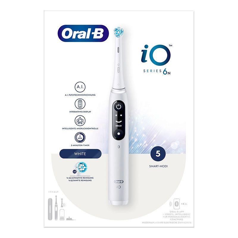 Brosse à dents ORALB io6 blanche series 6N Electro Dépôt