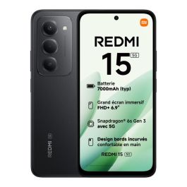 Smartphone XIAOMI Redmi 15 5G 256Go Noir