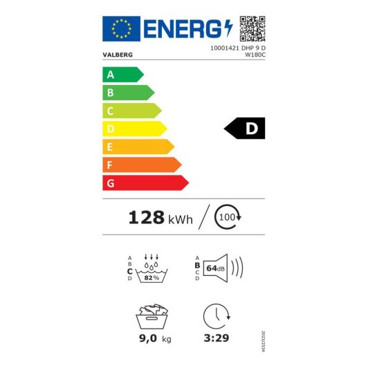Sèche-linge pompe à chaleur VALBERG DHP 9 D W180C