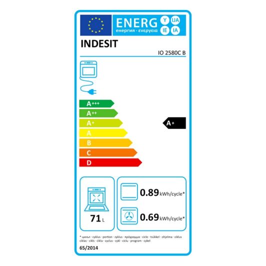 Four chaleur tournante INDESIT IO 2580C B
