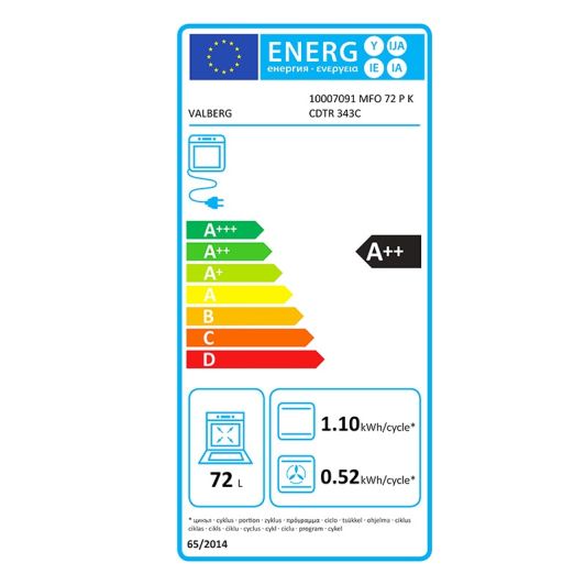 Four chaleur tournante VALBERG MFO 72 P K CDTR 343C