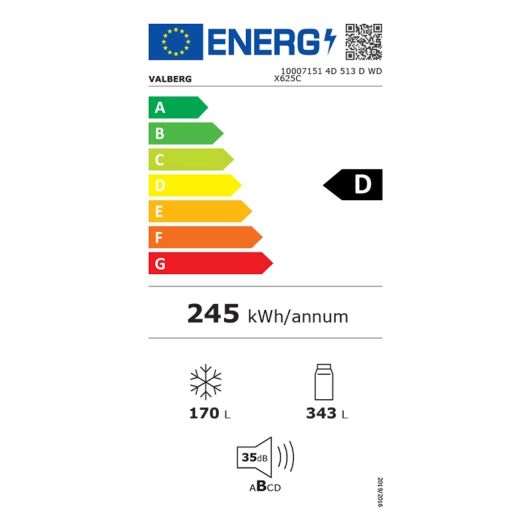 Réfrigérateur 4 portes VALBERG 4D 513 D WD X625C