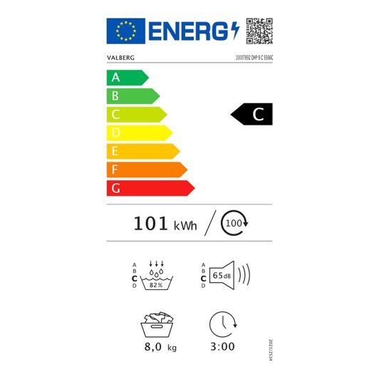 Sèche-linge pompe à chaleur VALBERG DHP 8 C S566C