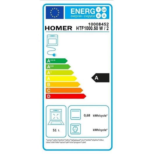 Cuisinière électrique HOMER HTF 1000.50 W / 2