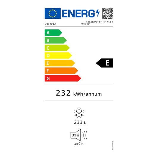 Congélateur coffre VALBERG CF NF 233 E W625C