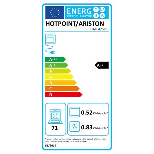 Four chaleur tournante HOTPOINT HAO475PB