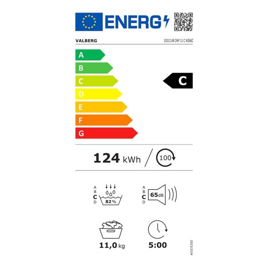 Sèche-linge pompe à chaleur 11 kg VALBERG DHP 11 C W566C