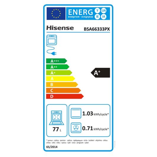 Four encastrable HISENSE à chaleur tournante BSA 66333 PX