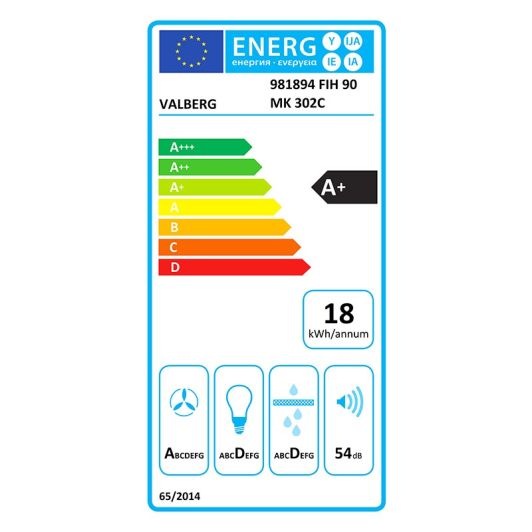 Hotte inclinée VALBERG FIH 90 MK 302C