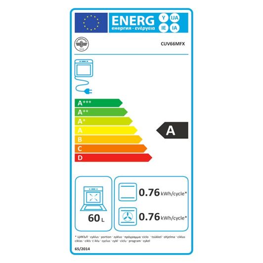 Cuisinière vitrocéramique LA GERMANIA CUV66MFX