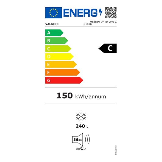Congélateur armoire VALBERG UF NF 240 C S180C