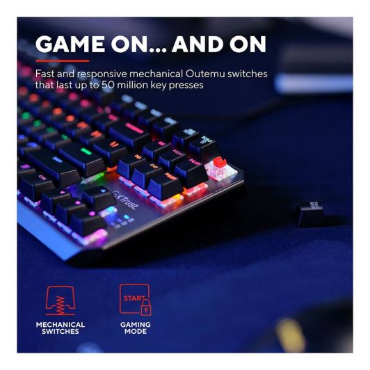 Clavier gamer TRUST TKL mécanique CALLAZ