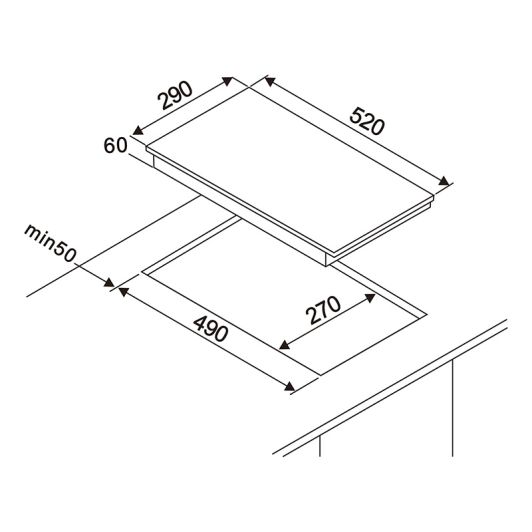 Domino induction VALBERG IH 2 M TB 373C