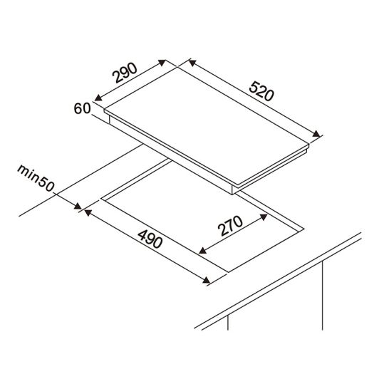 Domino induction VALBERG IH 2 TB1FZ 373C